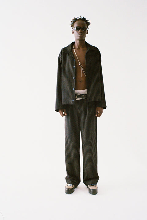 Pinstripe Wool Pant