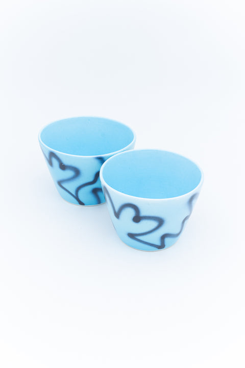 Frizbee Ceramics Super Cup-Blue Pizza