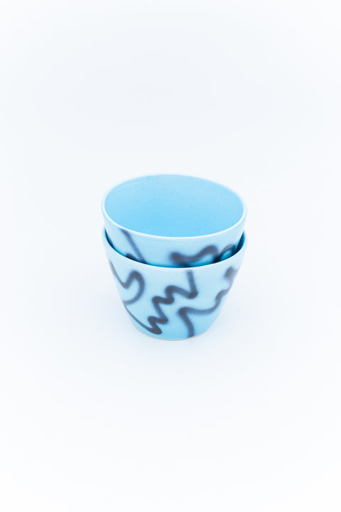 Frizbee Ceramics Super Cup-Blue Pizza