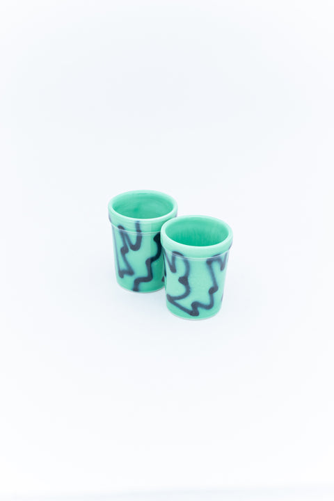 Frizbee Ceramics Play Cup-Green Pizza