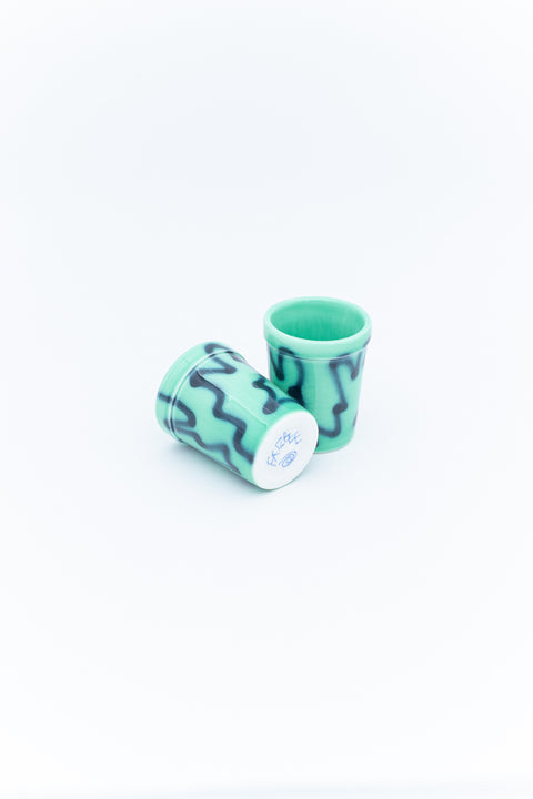 Frizbee Ceramics Play Cup-Green Pizza