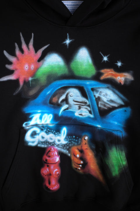 All Good Airbrush Hoodie