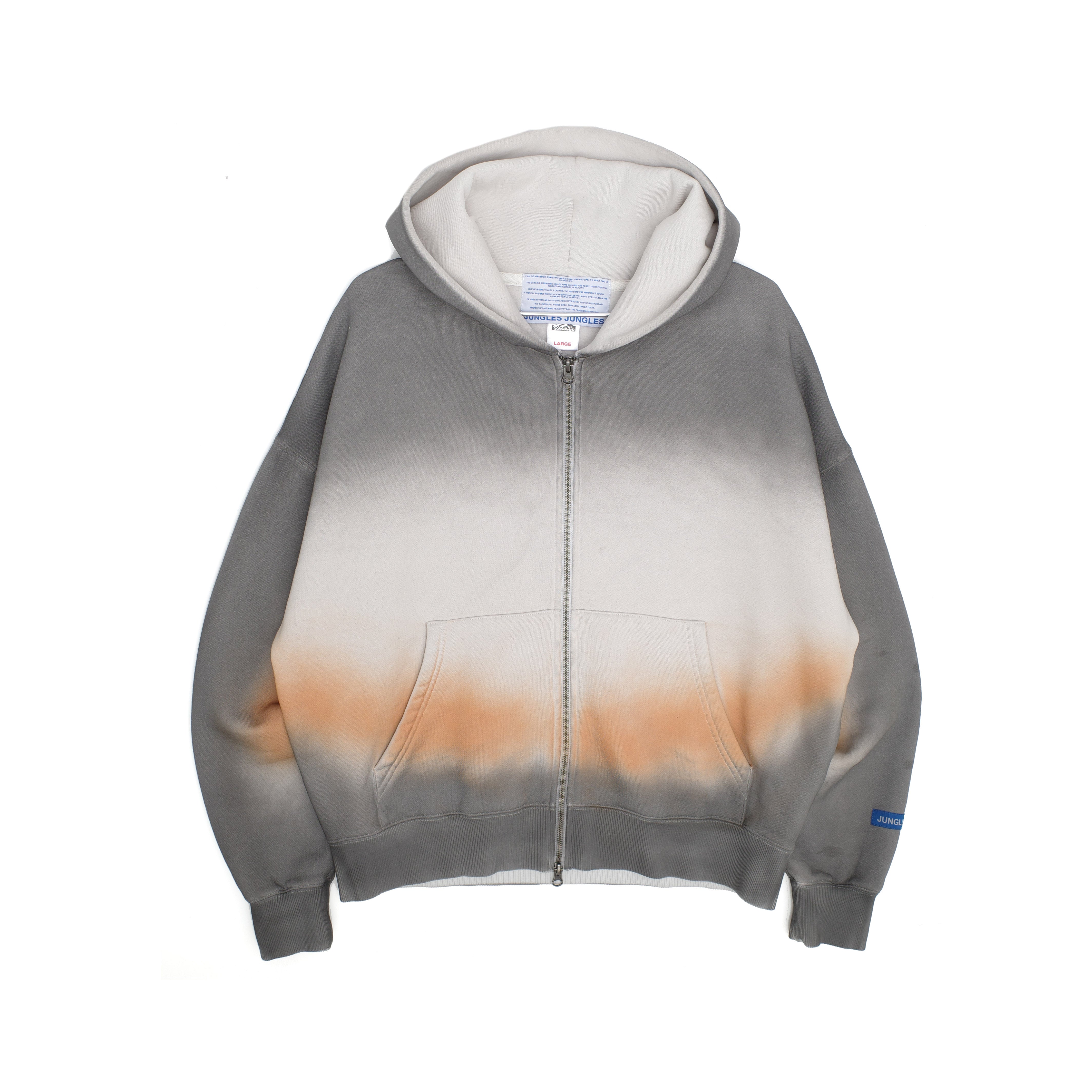 Spray Dyed Zip Thru Hoodie