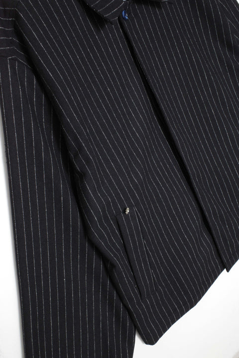 Pinstripe Wool Box Jacket