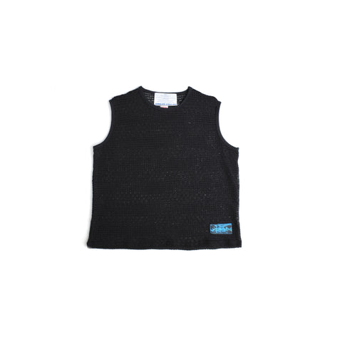 Loose Knit Sleeveless-Black