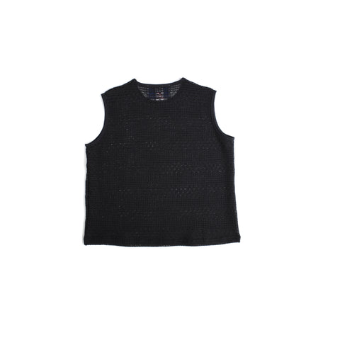 Loose Knit Sleeveless-Black