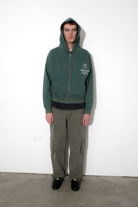 Appointment Only Zip-Up Hoodie Faded Green