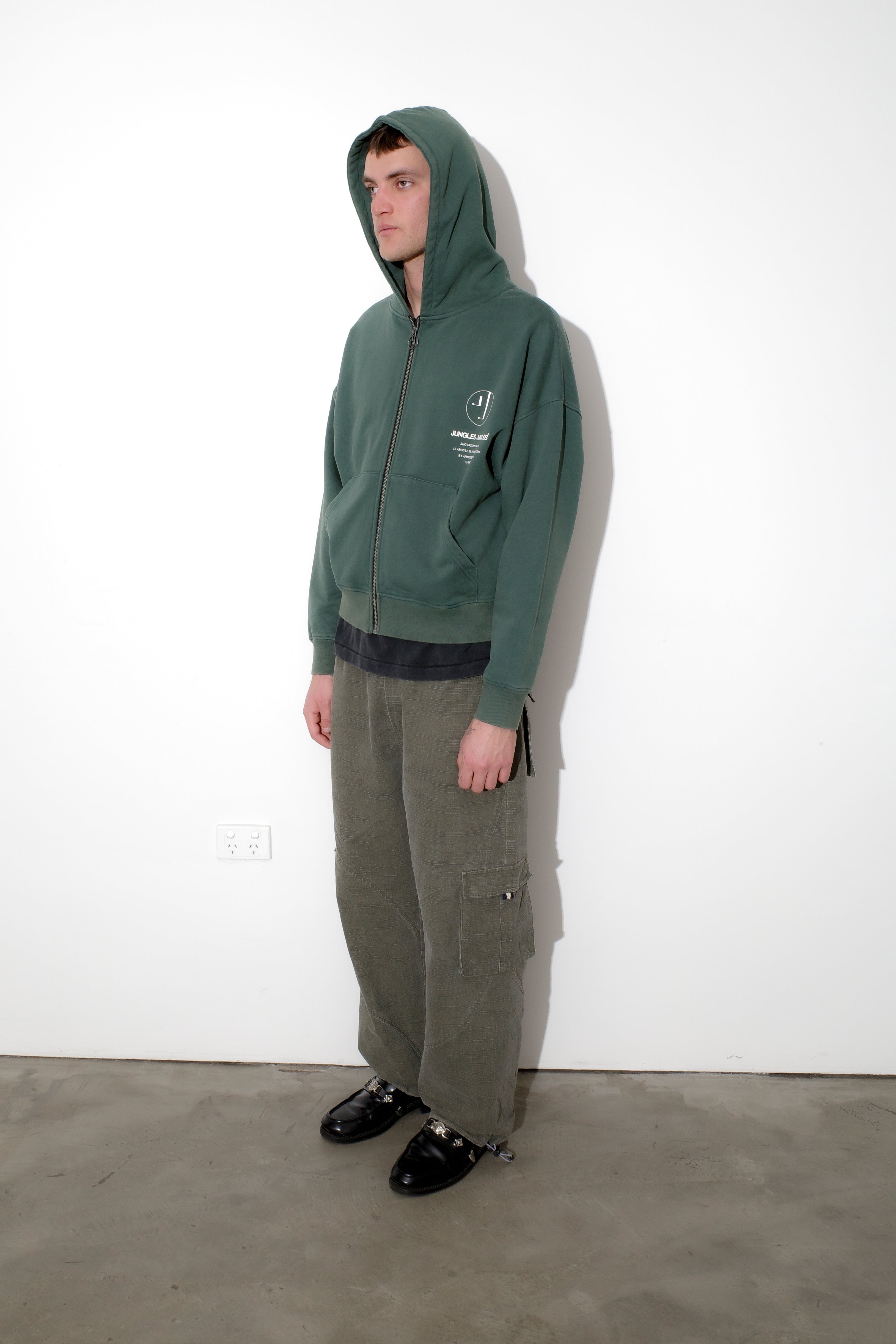 Appointment Only Zip Up Hoodie Faded Green