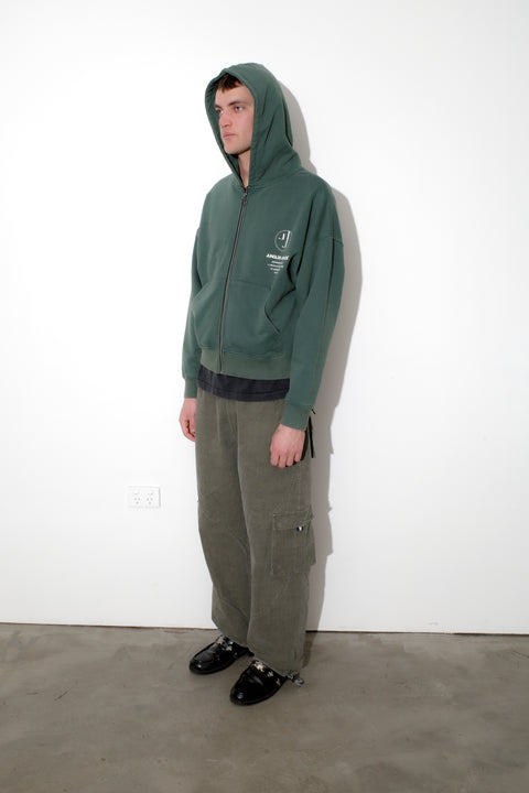 Appointment Only Zip-Up Hoodie Faded Green