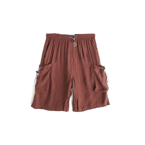 Cupro Oversized Pocket Shorts