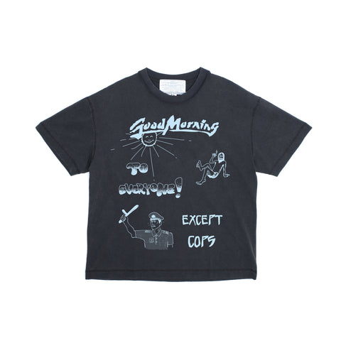 Good Morning Cops Vintage Wash Tee Black