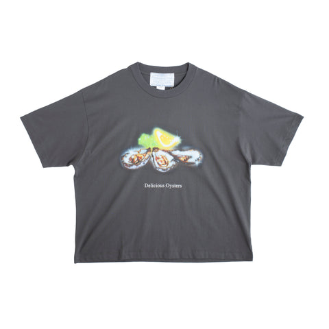 Delicious Oysters Tee Charcoal