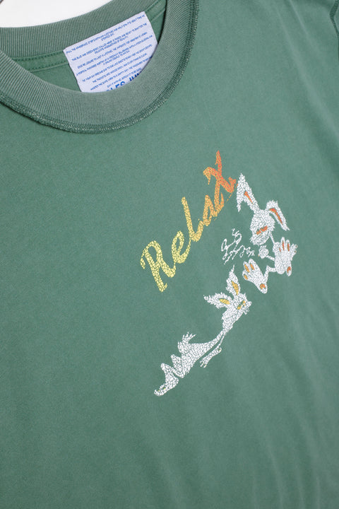 Relax Vintage Wash Reversible Tee Green