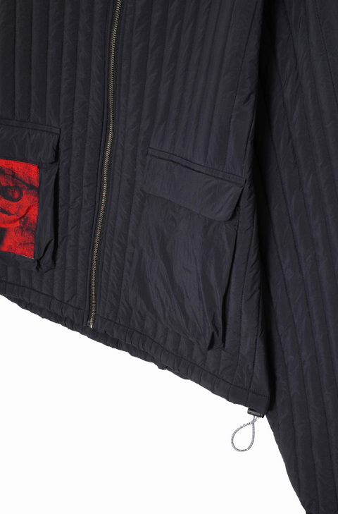 Patches Zip Up Quilted Jacket