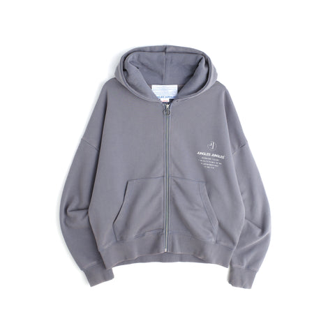 Appointment Only Zip-Up Hoodie- Vintage blue