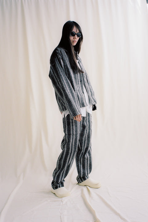 Bouclé Wool stripe Pant