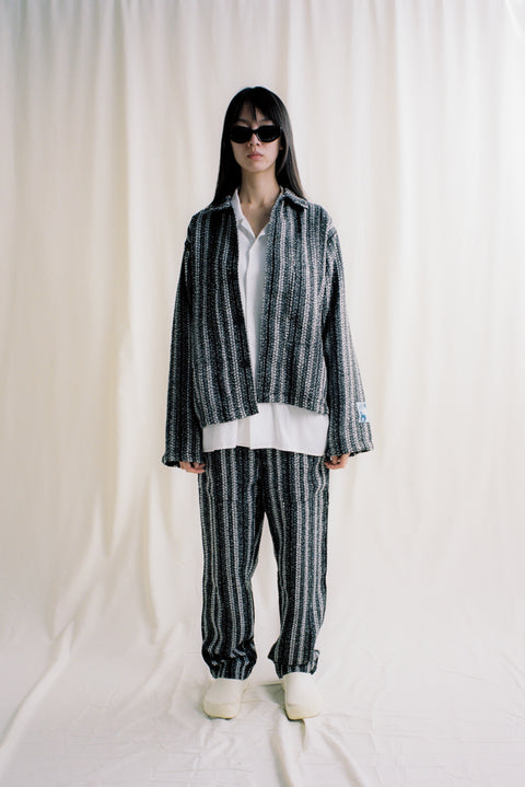 Bouclé Wool stripe Jacket