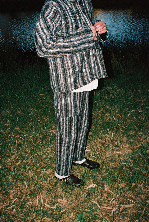 Bouclé Wool stripe Pant