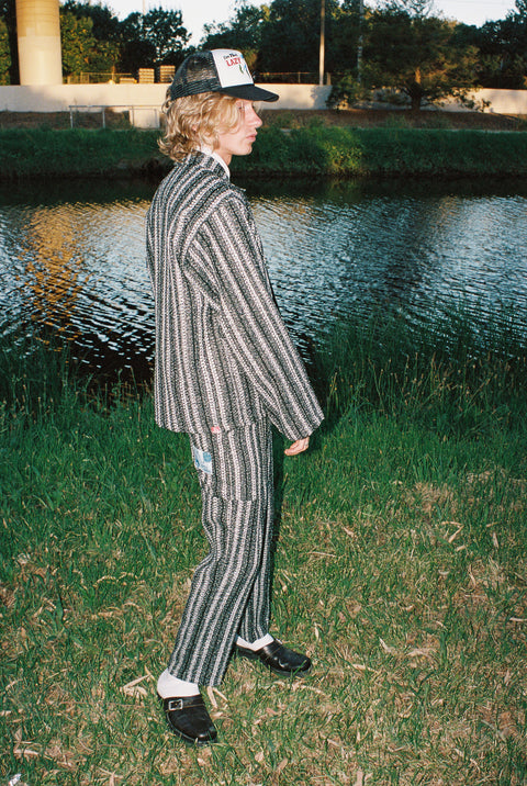 Bouclé Wool stripe Pant