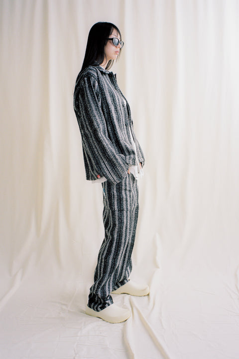 Bouclé Wool stripe Jacket